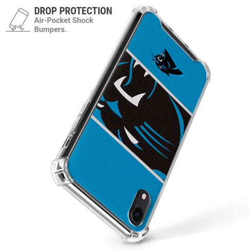 NFL Carolina Panthers Zone Block iPhone XR Clear Case
