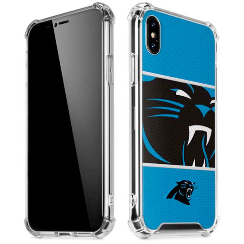 NFL Carolina Panthers Zone Block iPhone XS Max Clear Case