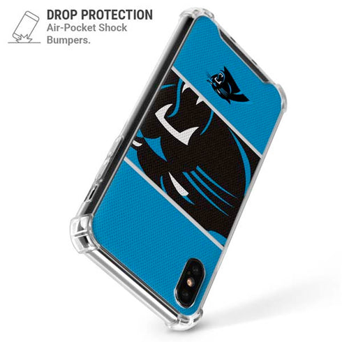 NFL Carolina Panthers Zone Block iPhone XS Max Clear Case