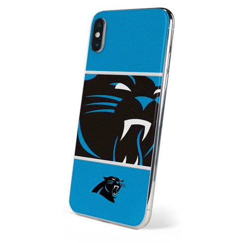 NFL Carolina Panthers Zone Block iPhone XS Skin