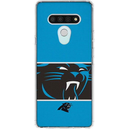 NFL Carolina Panthers Zone Block LG Stylo 6 Clear Case
