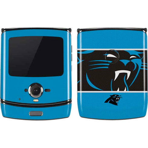 NFL Carolina Panthers Zone Block Motorola RAZR Skin