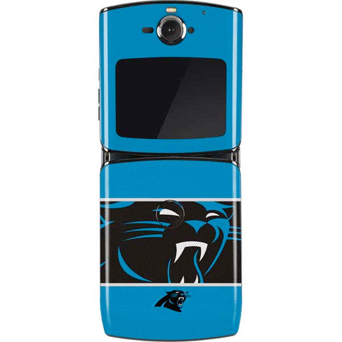 NFL Carolina Panthers Zone Block Motorola RAZR Skin