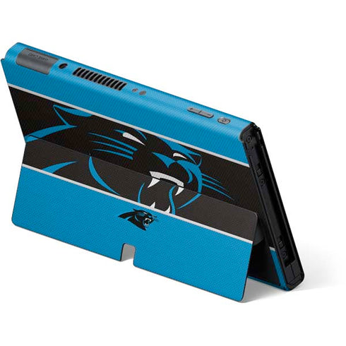 NFL Carolina Panthers Zone Block Nintendo Switch OLED (2021) Skin