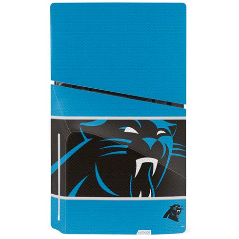 NFL Carolina Panthers Zone Block PS5 Slim Disk Console Skin