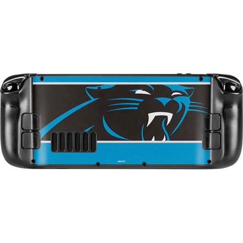 NFL Carolina Panthers Zone Block Steam Deck Handheld Gaming Computer Skin