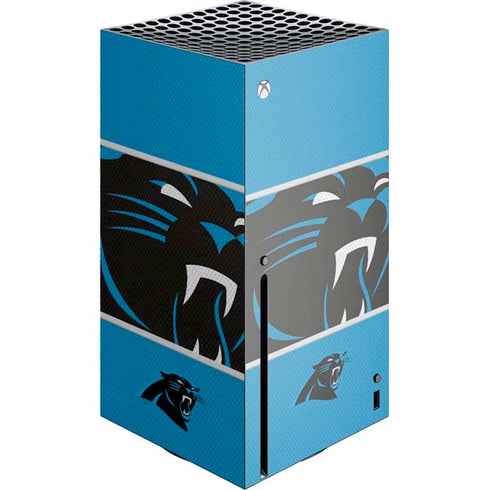 NFL Carolina Panthers Zone Block Xbox Series X Console Skin