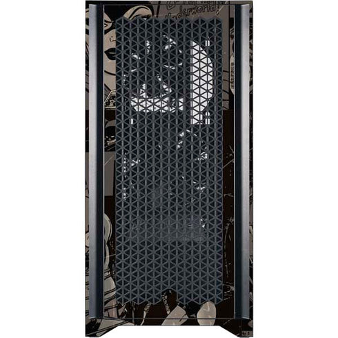 DC Comics Catwoman Vintage Action Pose Pattern Corsair 4000D Tempered Glass Mid-Tower ATX Case Skin