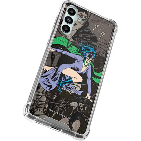 DC Comics Catwoman Vintage Action Pose Pattern Galaxy A15 5G Clear Case