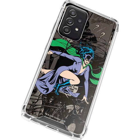 DC Comics Catwoman Vintage Action Pose Pattern Galaxy A52 5G Clear Case