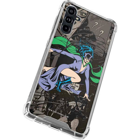 DC Comics Catwoman Vintage Action Pose Pattern Galaxy A54 5G Clear Case