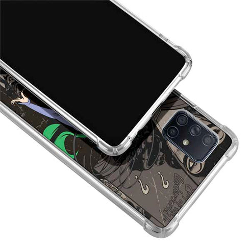 DC Comics Catwoman Vintage Action Pose Pattern Galaxy A71 5G Clear Case