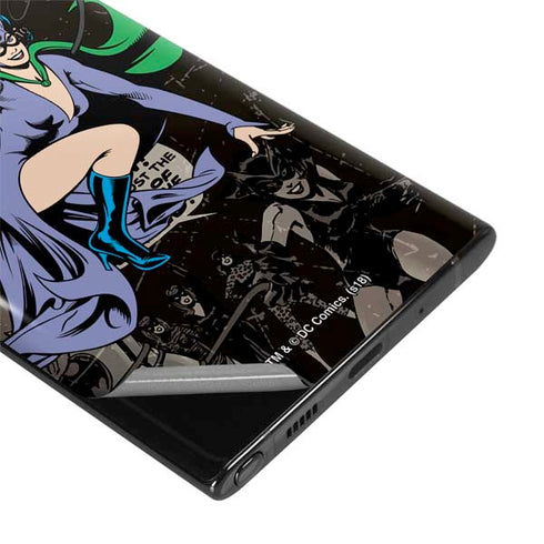 DC Comics Catwoman Vintage Action Pose Pattern Galaxy Note 10 Skin
