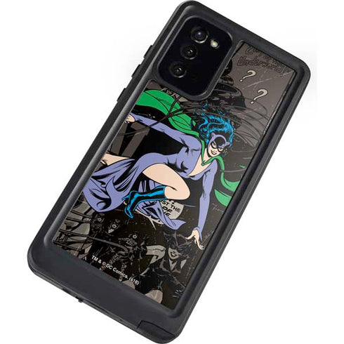DC Comics Catwoman Vintage Action Pose Pattern Galaxy Note20 5G Waterproof Case