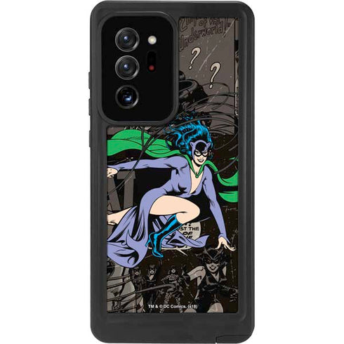 DC Comics Catwoman Vintage Action Pose Pattern Galaxy Note20 Ultra 5G Waterproof Case