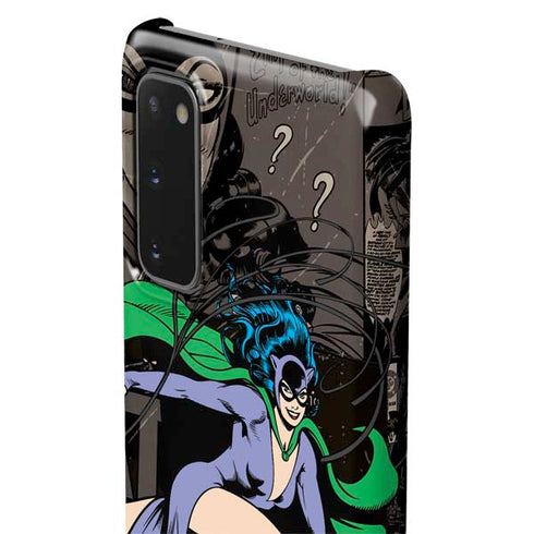 DC Comics Catwoman Vintage Action Pose Pattern Galaxy S20 Lite Case