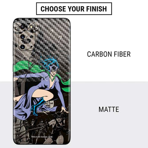 DC Comics Catwoman Vintage Action Pose Pattern Galaxy S20 Plus Skin