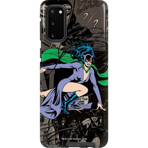DC Comics Catwoman Vintage Action Pose Pattern Galaxy S20 Pro Case