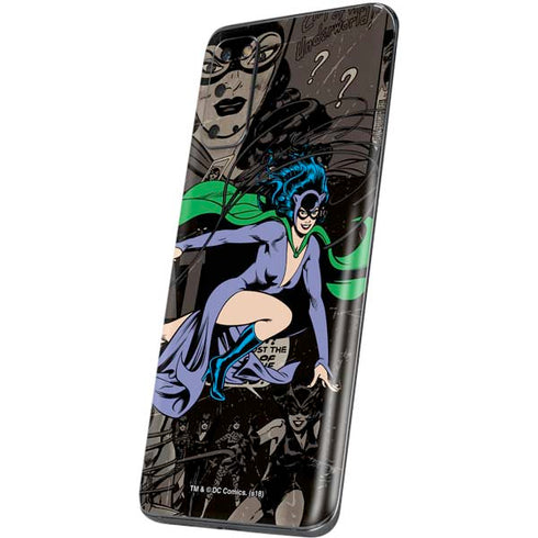 DC Comics Catwoman Vintage Action Pose Pattern Galaxy S20 Skin