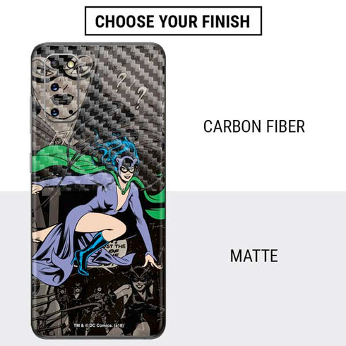 DC Comics Catwoman Vintage Action Pose Pattern Galaxy S20 Skin
