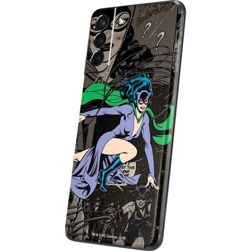 DC Comics Catwoman Vintage Action Pose Pattern Galaxy S21 5G Skin