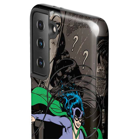 DC Comics Catwoman Vintage Action Pose Pattern Galaxy S21 FE Pro Case