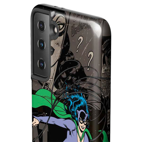DC Comics Catwoman Vintage Action Pose Pattern Galaxy S21 Plus 5G Pro Case