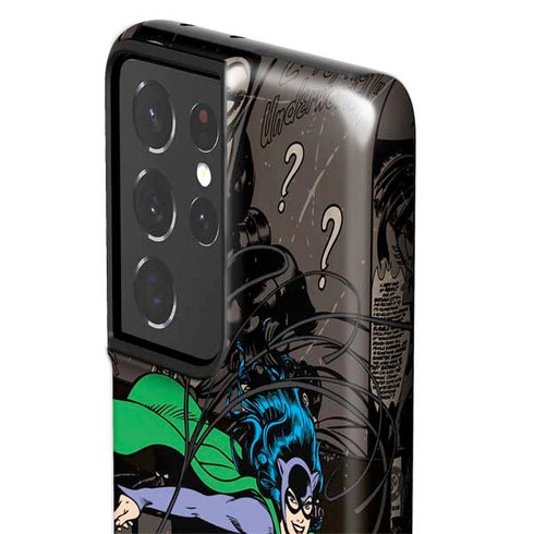 DC Comics Catwoman Vintage Action Pose Pattern Galaxy S21 Ultra 5G Pro Case