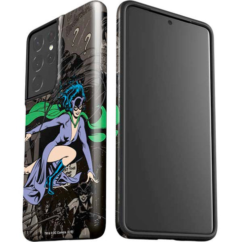DC Comics Catwoman Vintage Action Pose Pattern Galaxy S21 Ultra 5G Pro Case