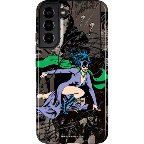 DC Comics Catwoman Vintage Action Pose Pattern Galaxy S22 Plus Pro Case