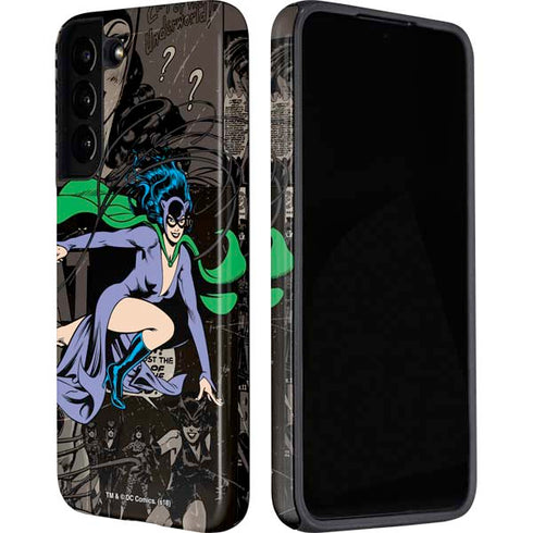 DC Comics Catwoman Vintage Action Pose Pattern Galaxy S22 Plus Pro Case