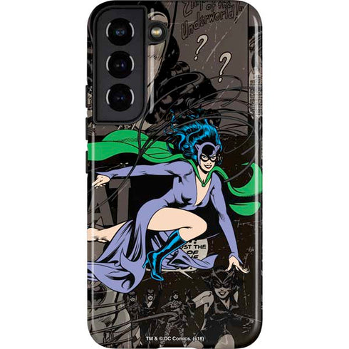 DC Comics Catwoman Vintage Action Pose Pattern Galaxy S22 Pro Case