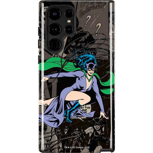 DC Comics Catwoman Vintage Action Pose Pattern Galaxy S22 Ultra Pro Case