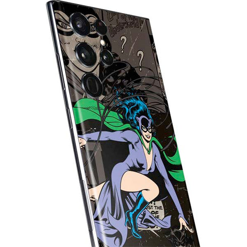 DC Comics Catwoman Vintage Action Pose Pattern Galaxy S22 Ultra Skin