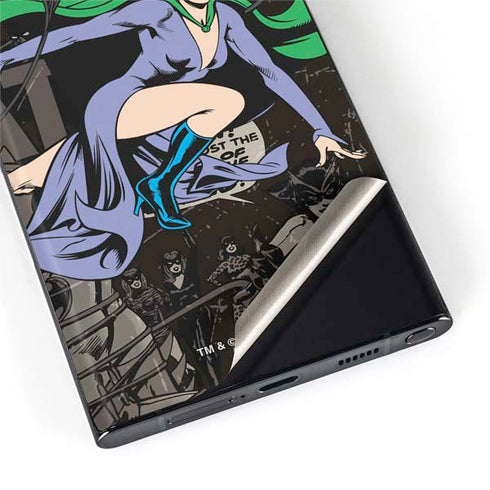 DC Comics Catwoman Vintage Action Pose Pattern Galaxy S22 Ultra Skin