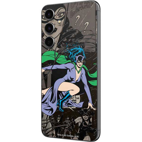 DC Comics Catwoman Vintage Action Pose Pattern Galaxy S23 FE Skin