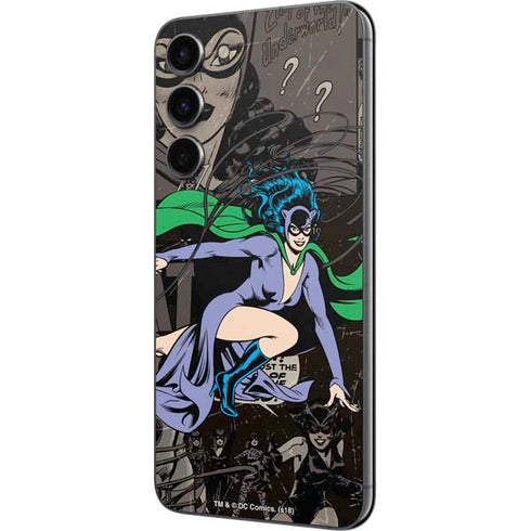 DC Comics Catwoman Vintage Action Pose Pattern Galaxy S23 Plus Skin