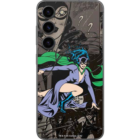DC Comics Catwoman Vintage Action Pose Pattern Galaxy S23 Skin