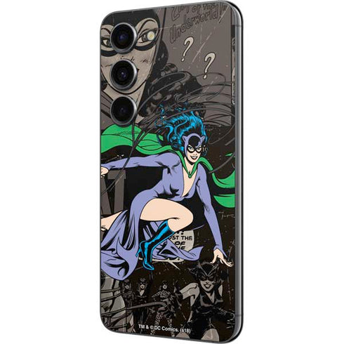DC Comics Catwoman Vintage Action Pose Pattern Galaxy S23 Skin