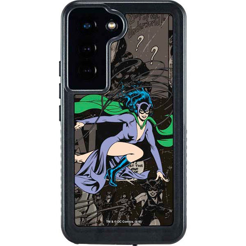 DC Comics Catwoman Vintage Action Pose Pattern Galaxy S23 Waterproof Case