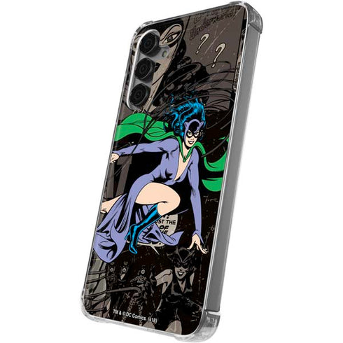 DC Comics Catwoman Vintage Action Pose Pattern Galaxy S24 Plus Clear Case
