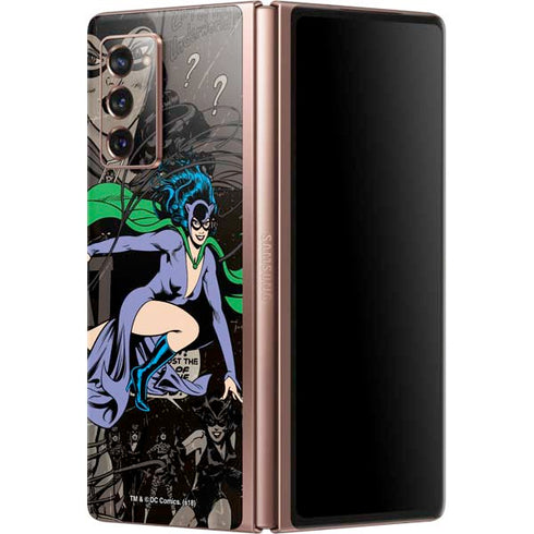 DC Comics Catwoman Vintage Action Pose Pattern Galaxy Z Fold2 5G Skin