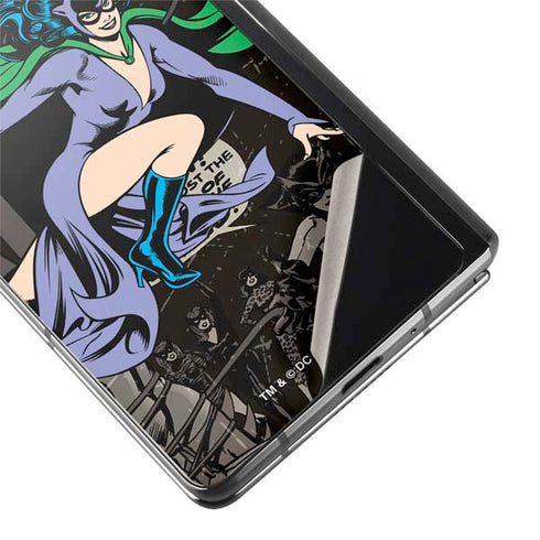 DC Comics Catwoman Vintage Action Pose Pattern Galaxy Z Fold2 5G Skin