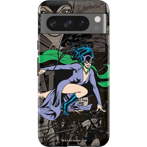 DC Comics Catwoman Vintage Action Pose Pattern Google Pixel 8 Pro Impact Case