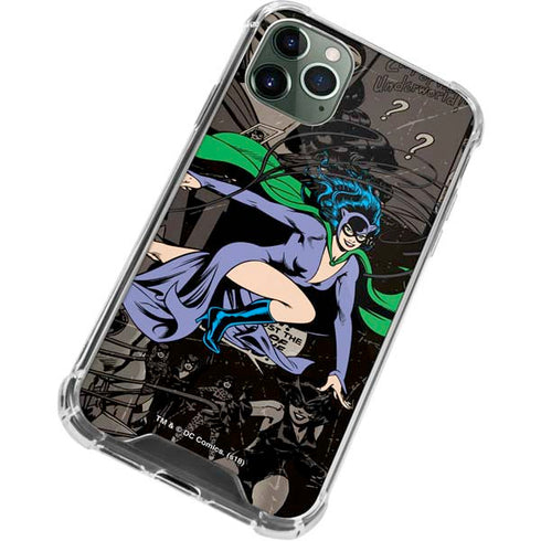 DC Comics Catwoman Vintage Action Pose Pattern iPhone 11 Pro Max Clear Case