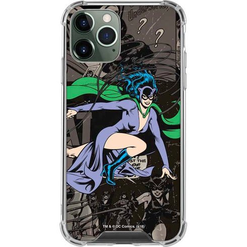 DC Comics Catwoman Vintage Action Pose Pattern iPhone 11 Pro Max Clear Case