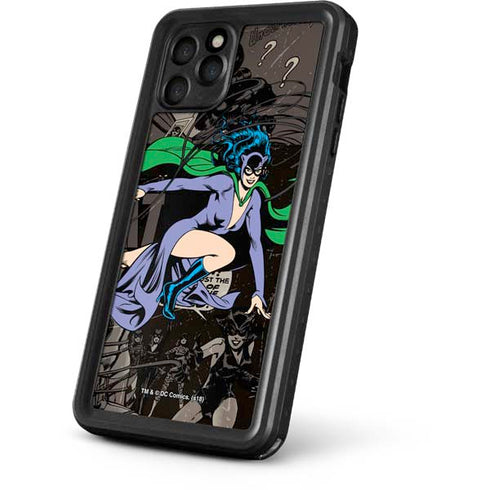 DC Comics Catwoman Vintage Action Pose Pattern iPhone 11 Pro Max Waterproof Case
