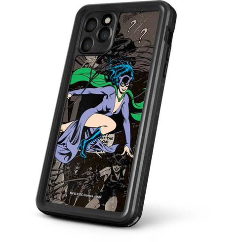 DC Comics Catwoman Vintage Action Pose Pattern iPhone 11 Pro Waterproof Case