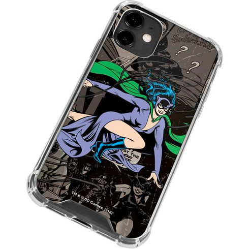 DC Comics Catwoman Vintage Action Pose Pattern iPhone 12 Clear Case