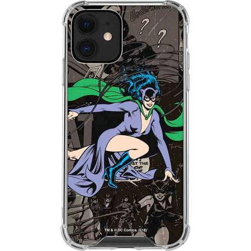 DC Comics Catwoman Vintage Action Pose Pattern iPhone 12 Mini Clear Case